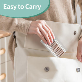 Compact pocket-sized packaging ideal for travel and on-the-go first aid.