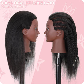 MannequeenHead sterilized natural hair ensures hygienic training between sessions