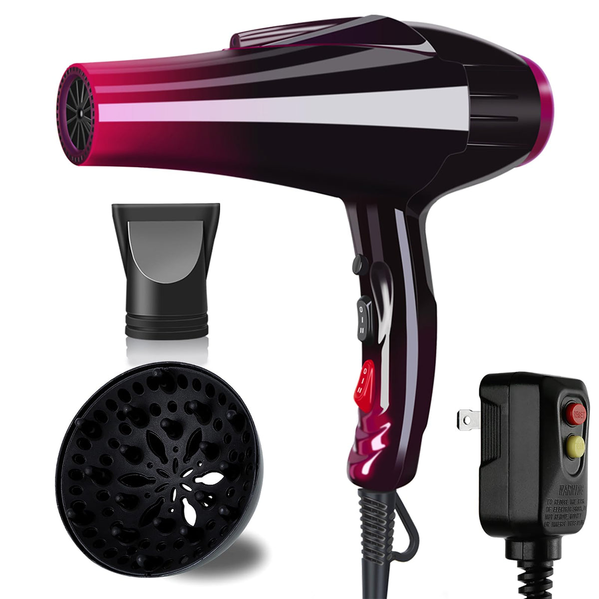 Mannice Hair Dryer ionic flow for smoother, frizz-free styling.