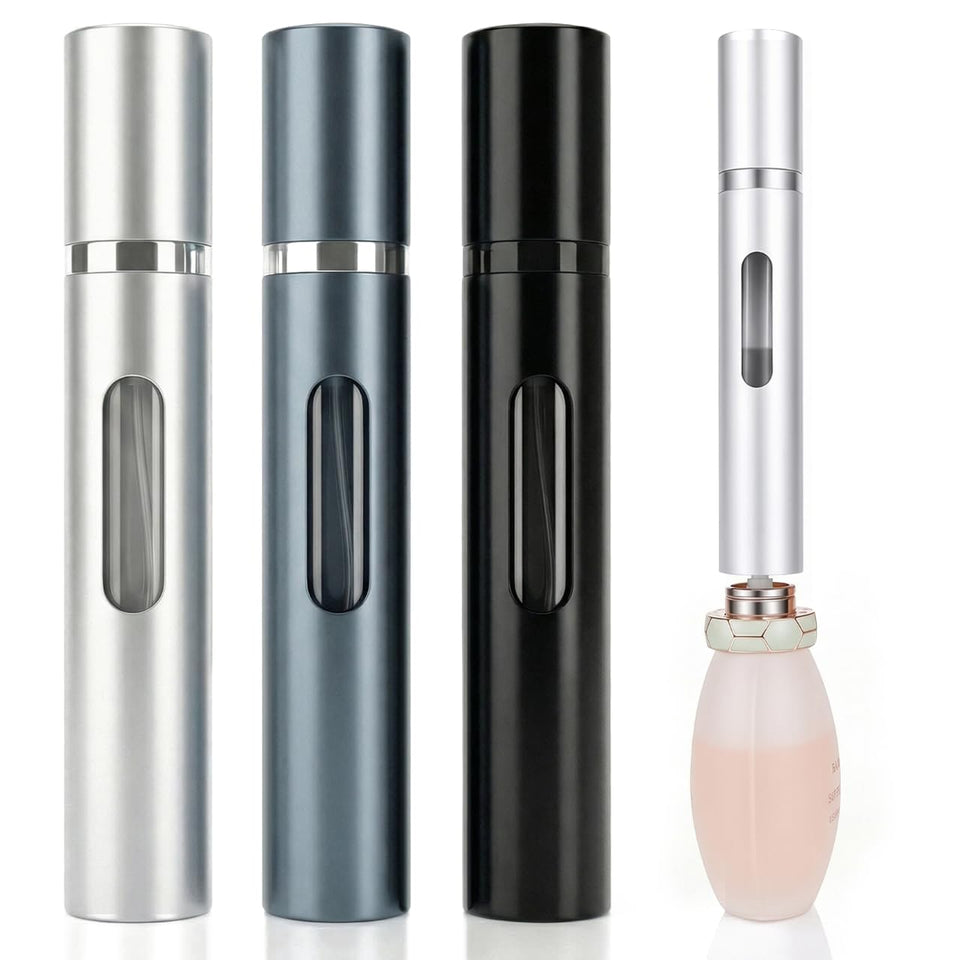 Manoai 3PCS travel atomizers bottom filling for tidy refills on the go.
