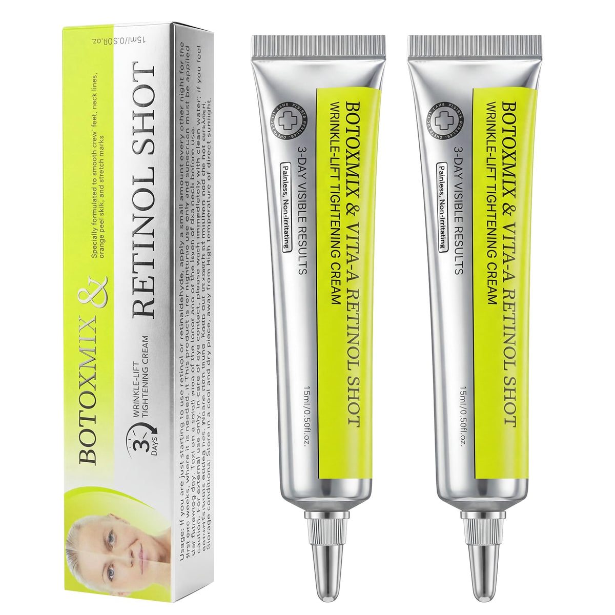 Manoai Botoxmix Shot bottle close-up showing the anti-aging formula for refined skin.