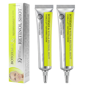 Manoai Botoxmix Shot bottle close-up showing the anti-aging formula for refined skin.
