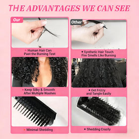 Manorshen Burmese curly bundles 20in length ideal for dramatic waves and volume
