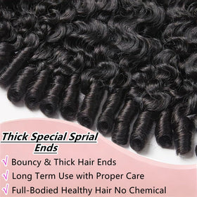 Manorshen Burmese curly bundles natural black color blends with most hair tones