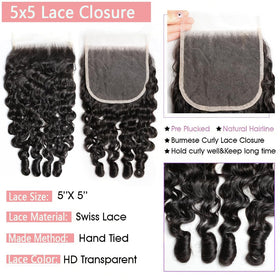 Manorshen Burmese curly bundles weft detail emphasizes double machine weft durability