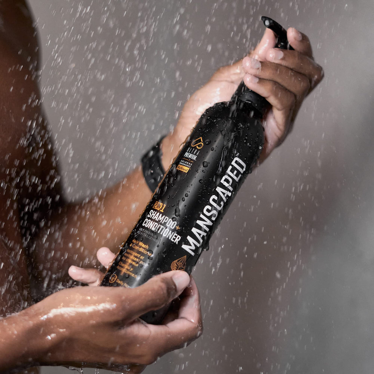MANSCAPED daily-use bottle ideal for quick, streamlined routines