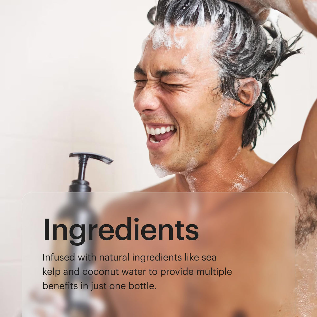 MANSCAPED scent-notes bottle highlights citrus-jasmine-vetiver aroma