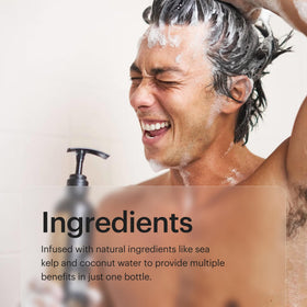 MANSCAPED scent-notes bottle highlights citrus-jasmine-vetiver aroma