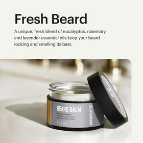 MANSCAPED Beard Balm applied to damp beard for initial shaping and control.