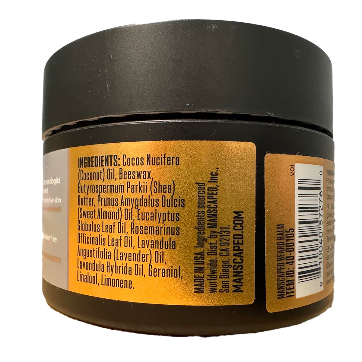 MANSCAPED label shows dermatologist-tested assurance for sensitive skin.