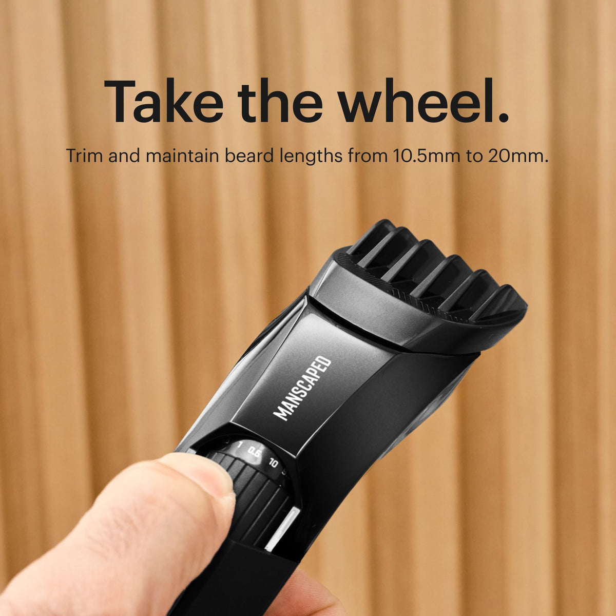 MANSCAPED Beard Hedger snap-on design for stable at home grooming
