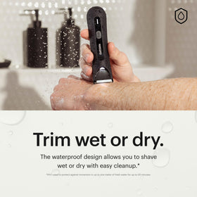 MANSCAPED Crop Cleanser bottle offers gentle cleansing with vitamin E and aloe.