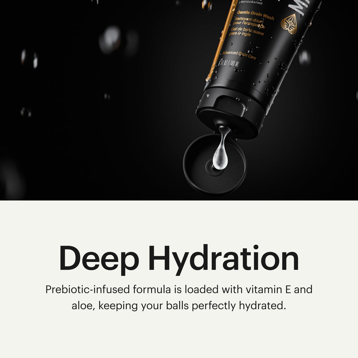 MANSCAPED Crop Cleanser Groin Wash cooling menthol delivers a brisk, revitalizing feel