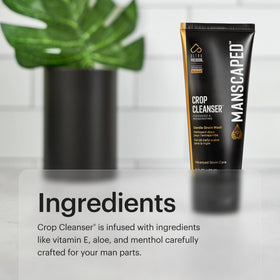 MANSCAPED Crop Cleanser Groin Wash two-pack box emphasizes value and convenience