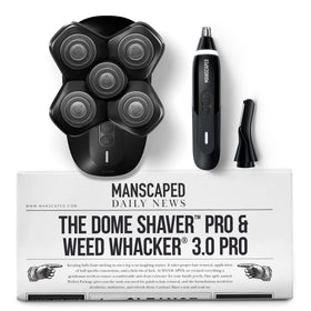 MANSCAPED Dome Shaver Pro head close-up for a smooth bald shave.