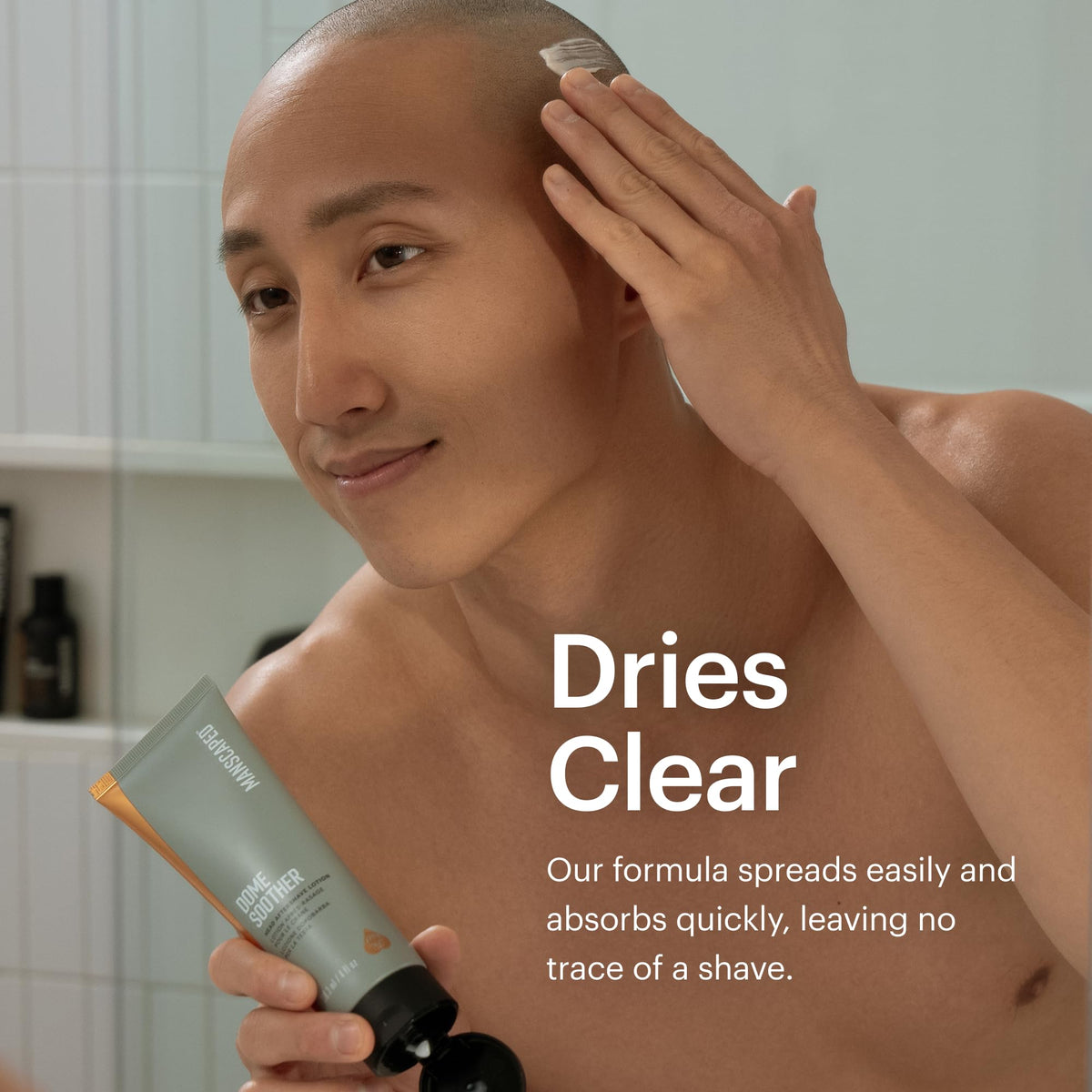 Manscaped Dome Soother gotu kola panel hints at skin resilience.