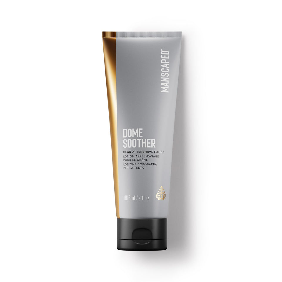 Manscaped Dome Soother bottle front shows quick-absorb post-shave relief.