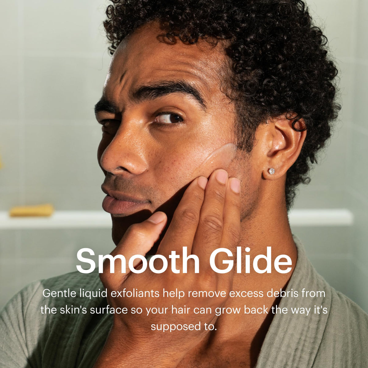 MANSCAPED Face Shave Soother dermatologist-tested badge signals sensitive-skin suitability.
