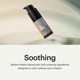 MANSCAPED Face Shave Soother red algae ingredients visible, suggesting soothing skin.