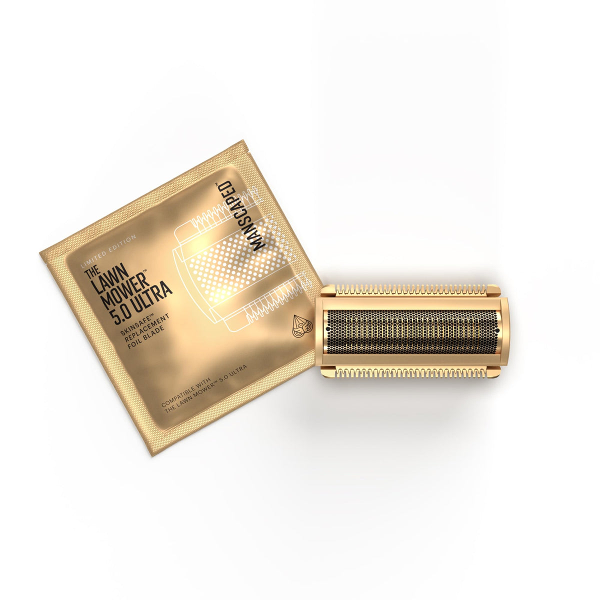 MANSCAPED Lawn Mower 5.0 Ultra gold foil blade replacement for a close, safe shave.