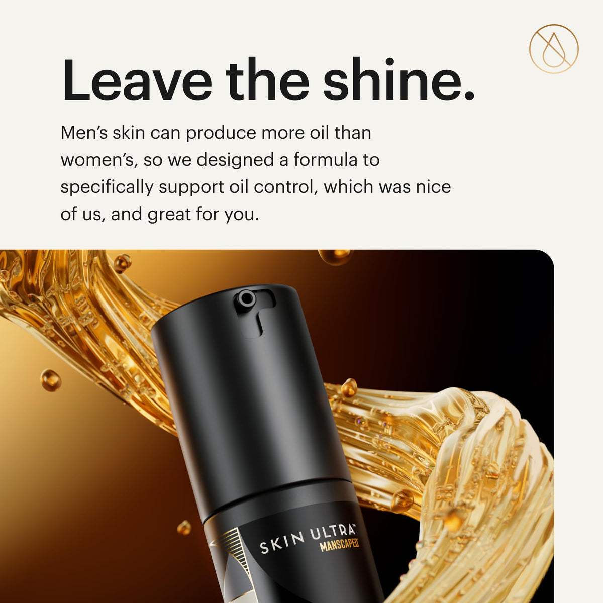 MANSCAPED Skin Ultra Brightening Serum application scene emphasizes even skin tone.