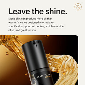 MANSCAPED Skin Ultra Brightening Serum application scene emphasizes even skin tone.