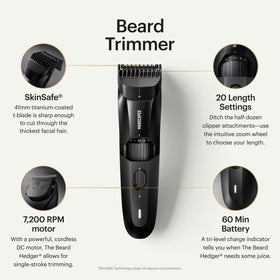 MANSCAPED The Chairman PRO beard hedger with twenty-length zoom wheel for customization.