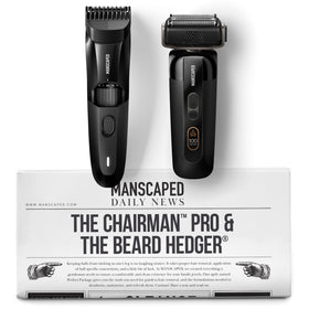 MANSCAPED The Chairman PRO foil shaver front view shows precise, skin-safe grooming capabilities.