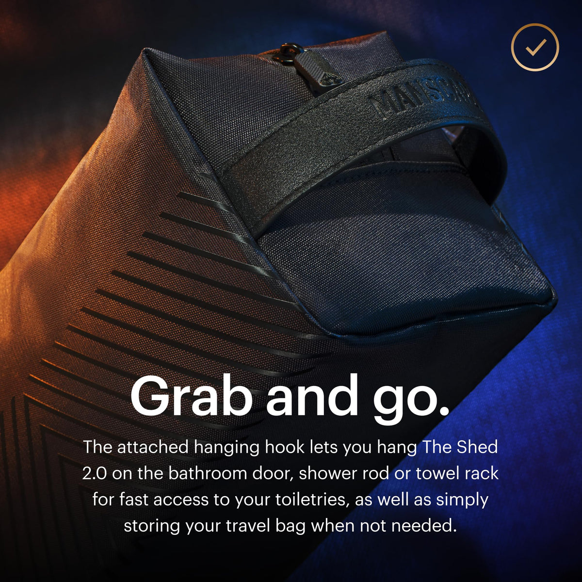 MANSCAPED The Shed 2.0 leak-proof zipper close-up for spill defense