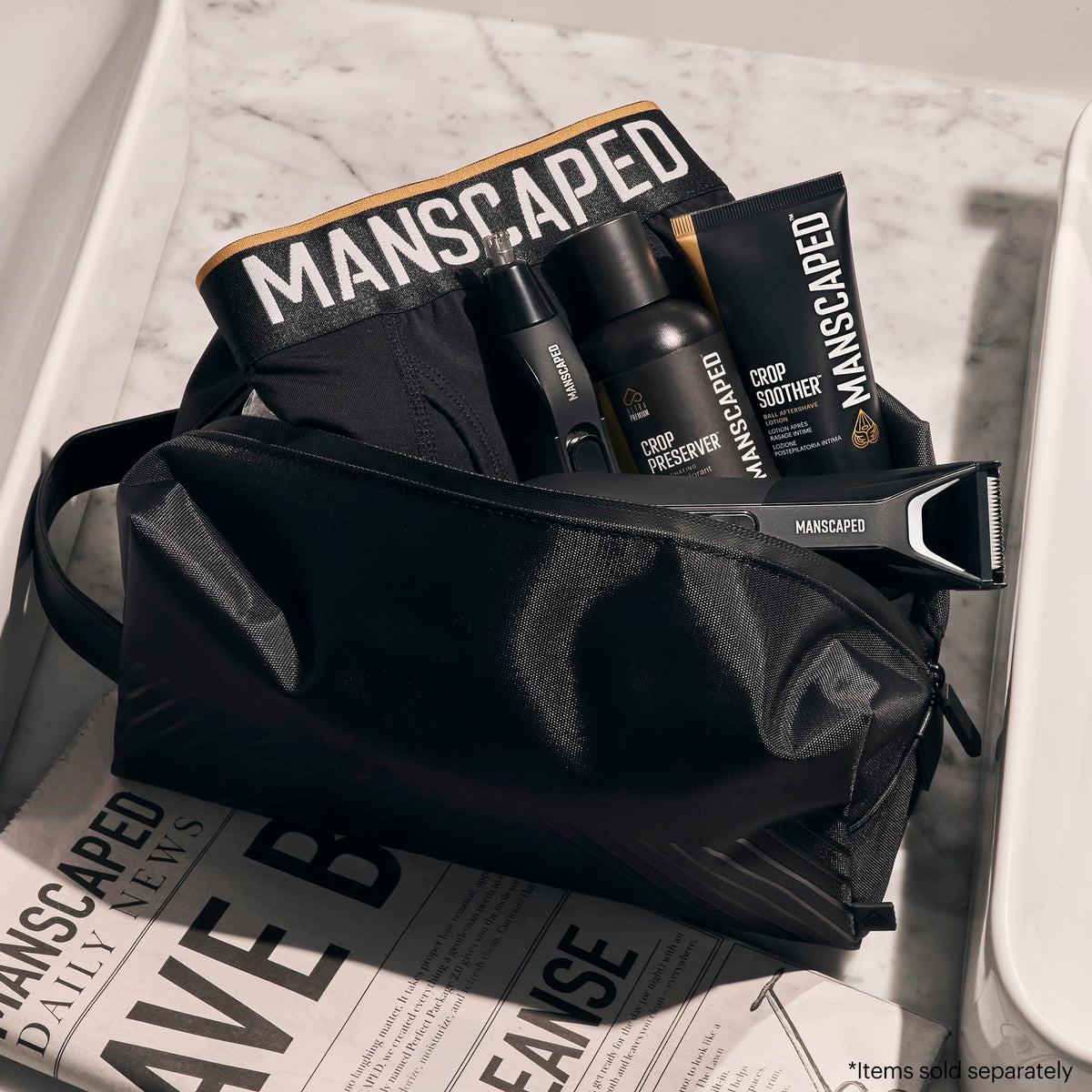 MANSCAPED The Shed 2.0 ripstop nylon texture highlights durability