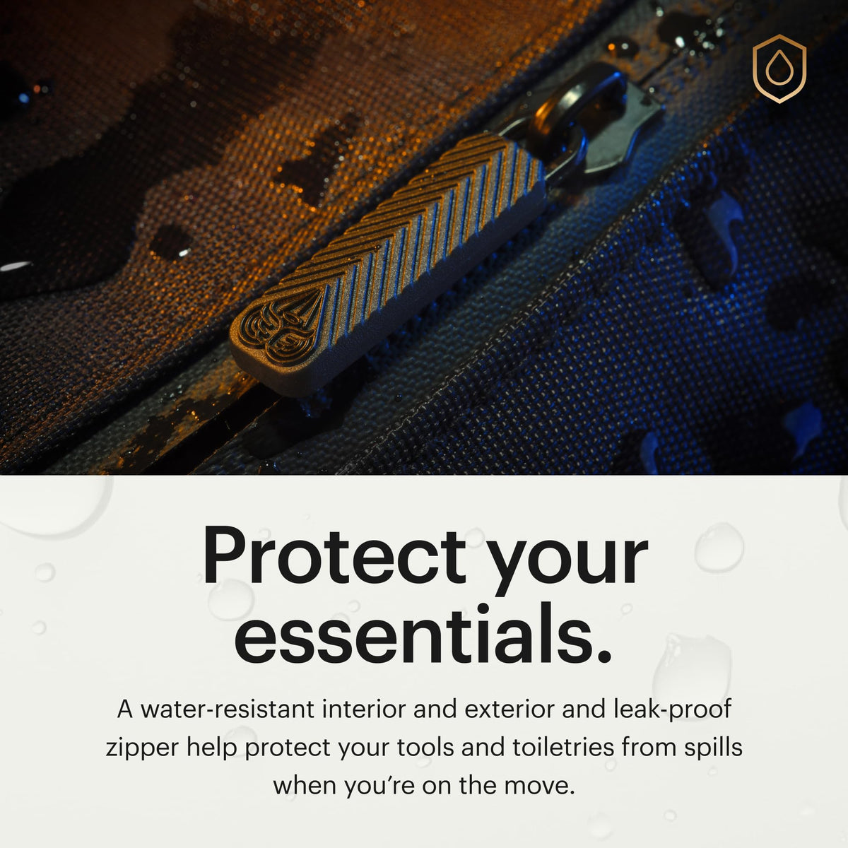 MANSCAPED The Shed 2.0 water-resistant exterior detail for travel protection