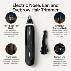 MANSCAPED Weed Whacker 3.0 Pro eyebrow trimming attachment for detail.