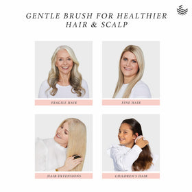 MANTA anti-static, heat-resistant brush for safe styling.
