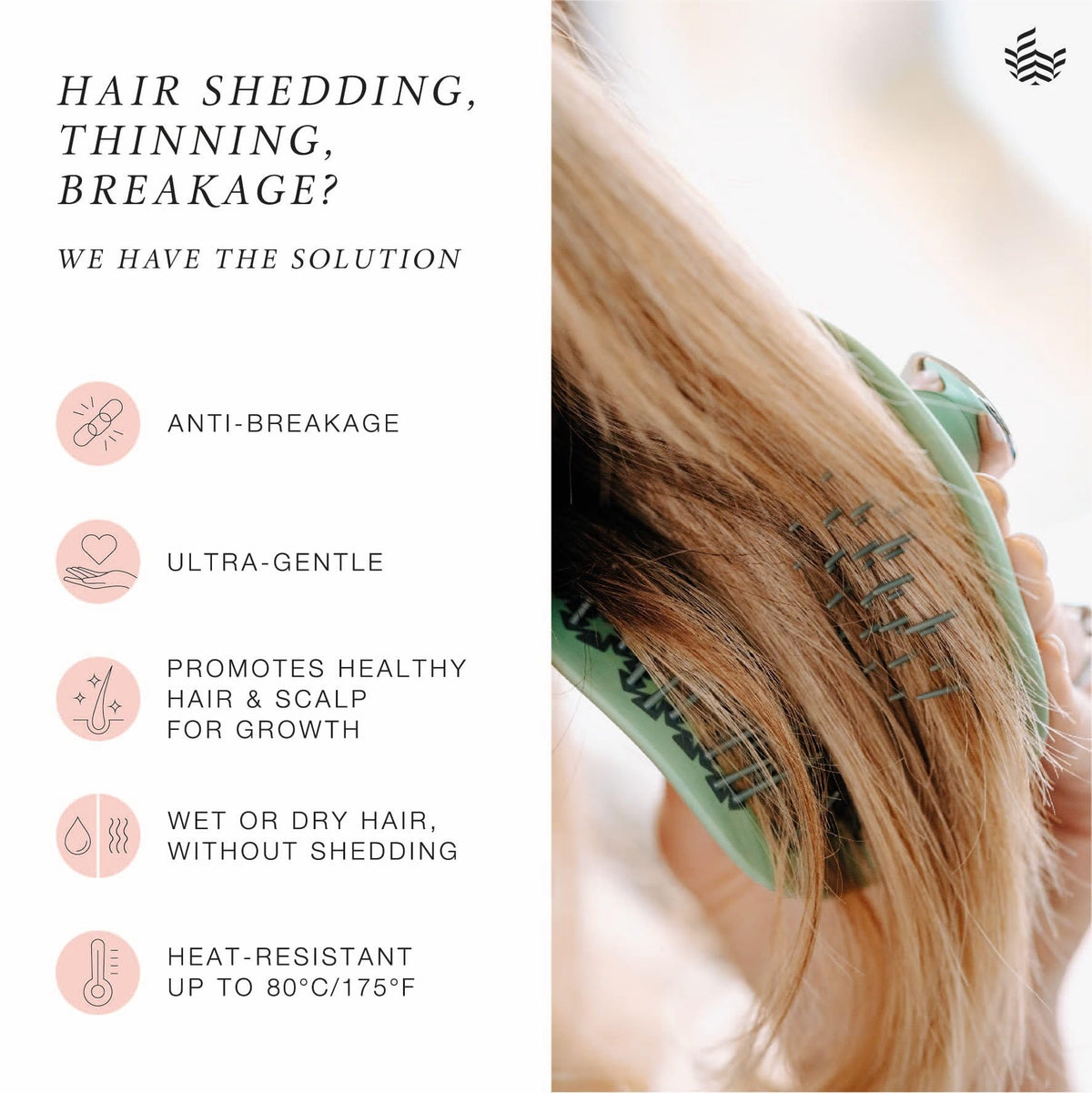 MANTA scalp massage close-up shows soothing cleansing action.