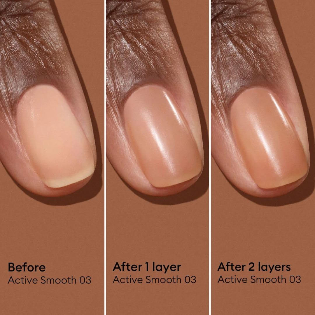 Manucurist Active Smooth 03 close-up of bronze tint on nail.