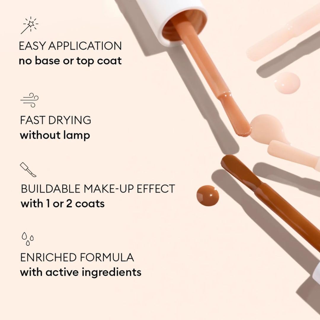 Manucurist Active Smooth 03 brush applicator for precise, quick-dry application.