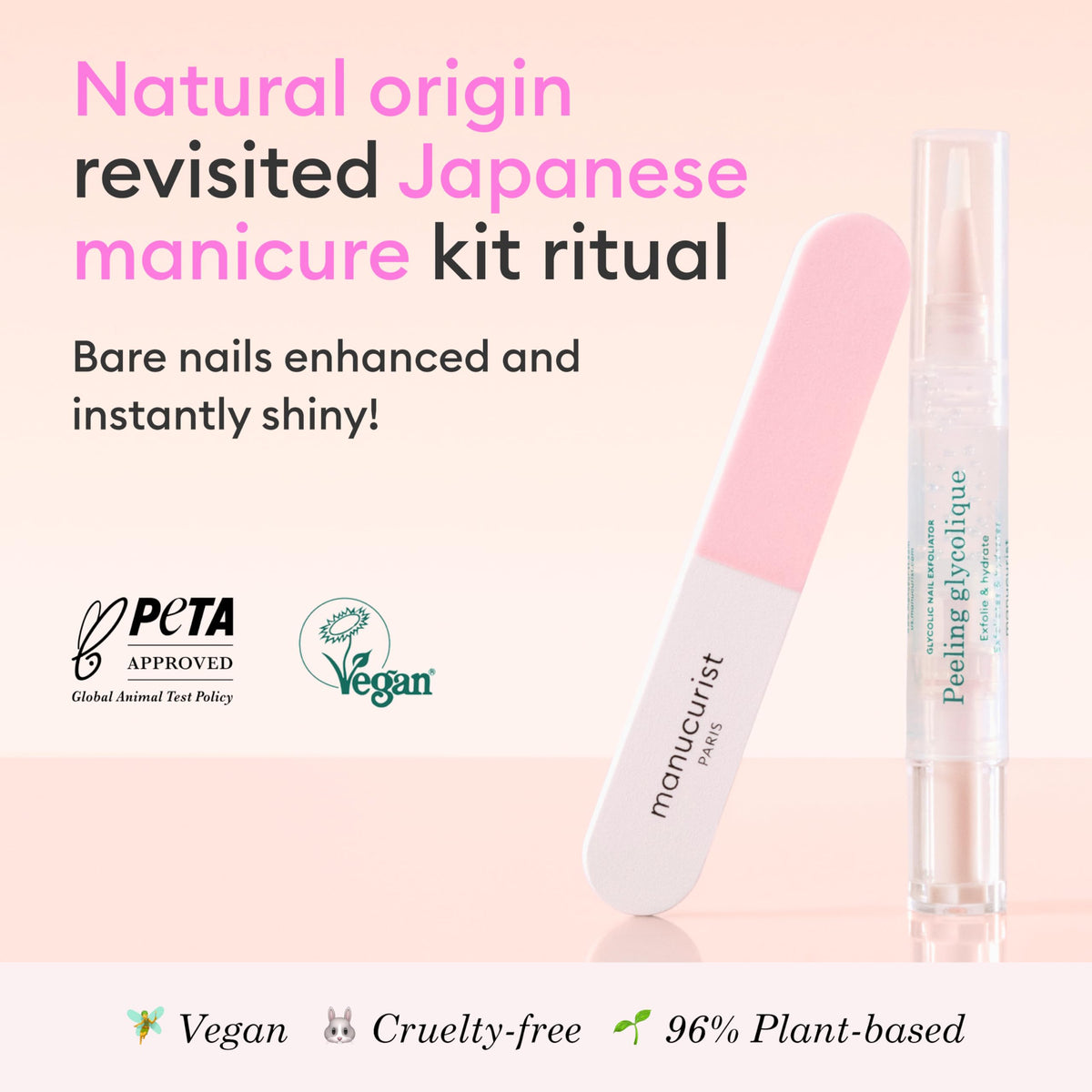 Manucurist Glycolic Nail Peel application gently exfoliates for smoother nails