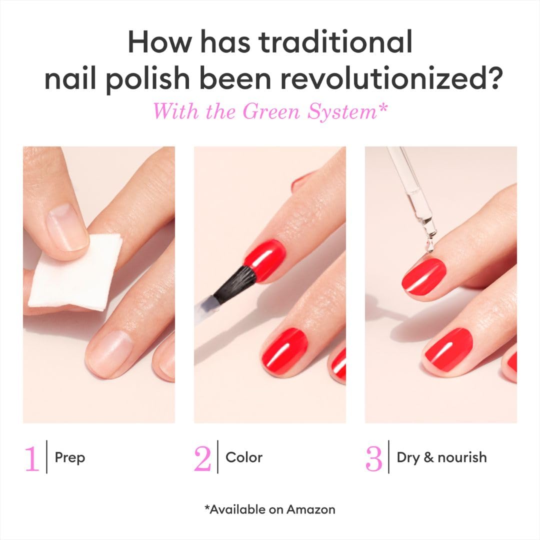 Manucurist Green 12-free glossy finish for a safe-looking manicure.