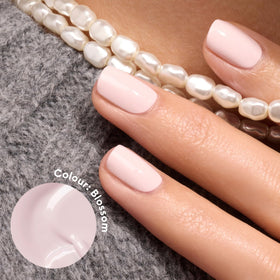 Manucurist Green Flash Blossom pale pink application for smooth opaque coverage.