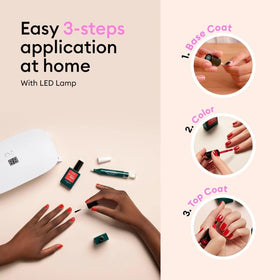 Manucurist Green Flash Snow White manicure on nails showing bright opaque white finish