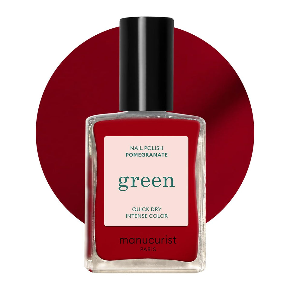 Manucurist Green Pomegranate bottle with quick-dry formula.