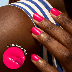 Manucurist Green Neon Pink brush detail for easy application.