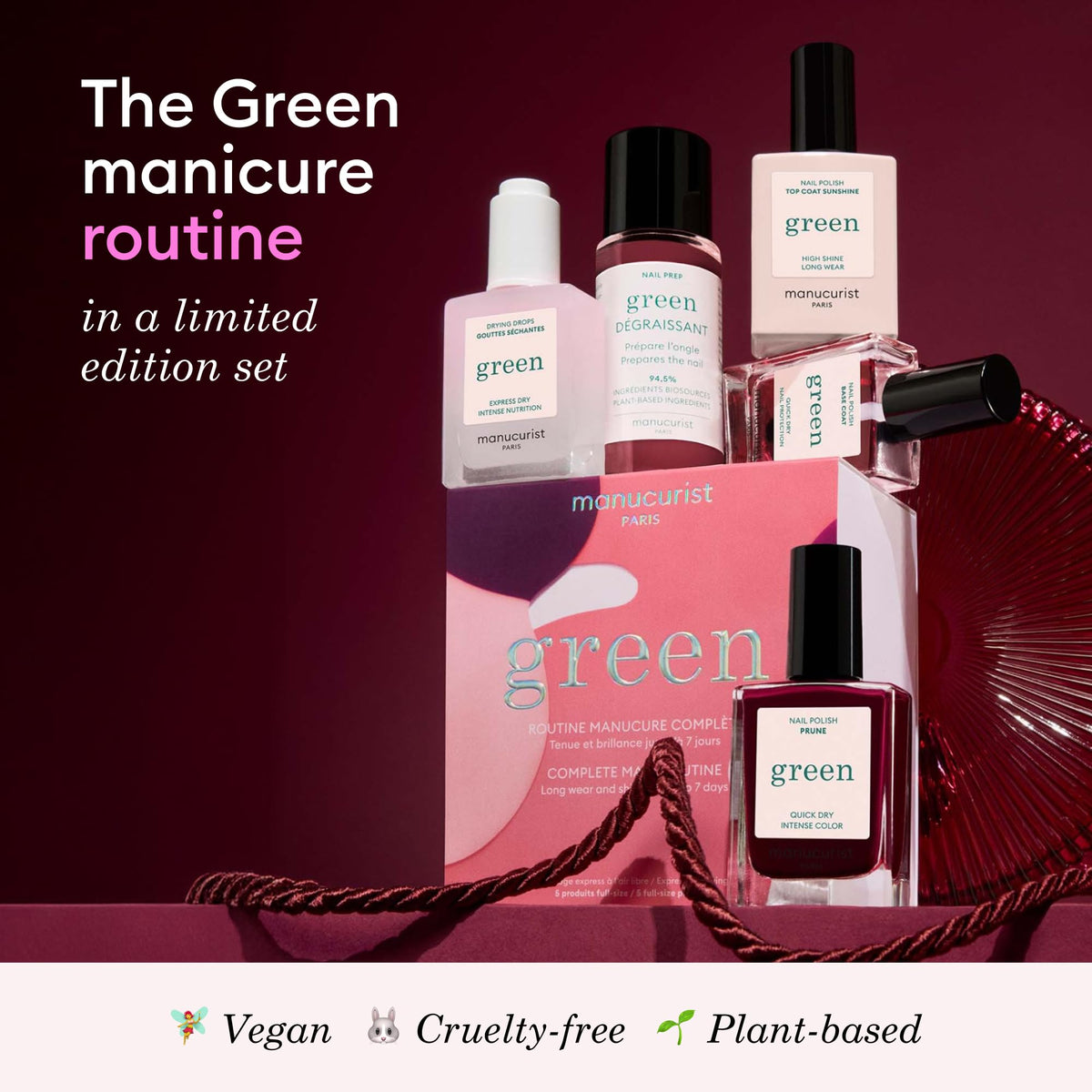 Manucurist Green Base Coat with Hexanal protects and strengthens nails.