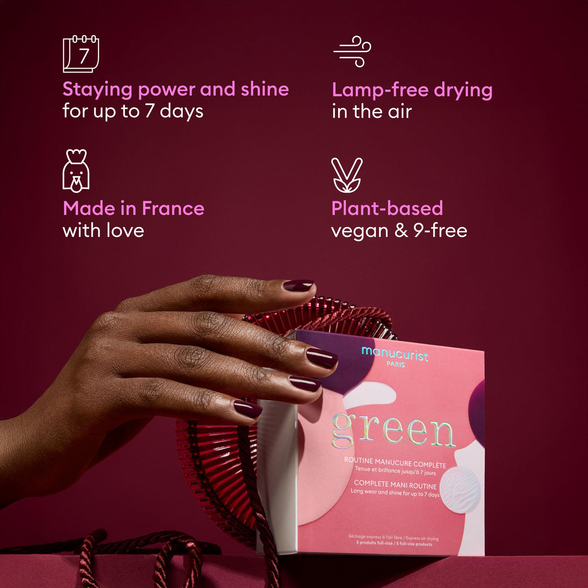 Manucurist Drying Drops speed drying and nourish nail contours.