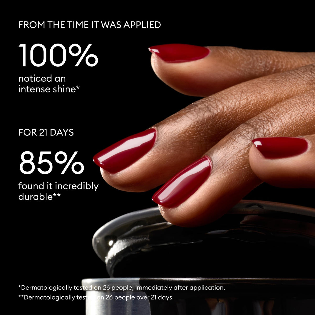 Manucurist Remover with clips enables gentle peel-off removal.