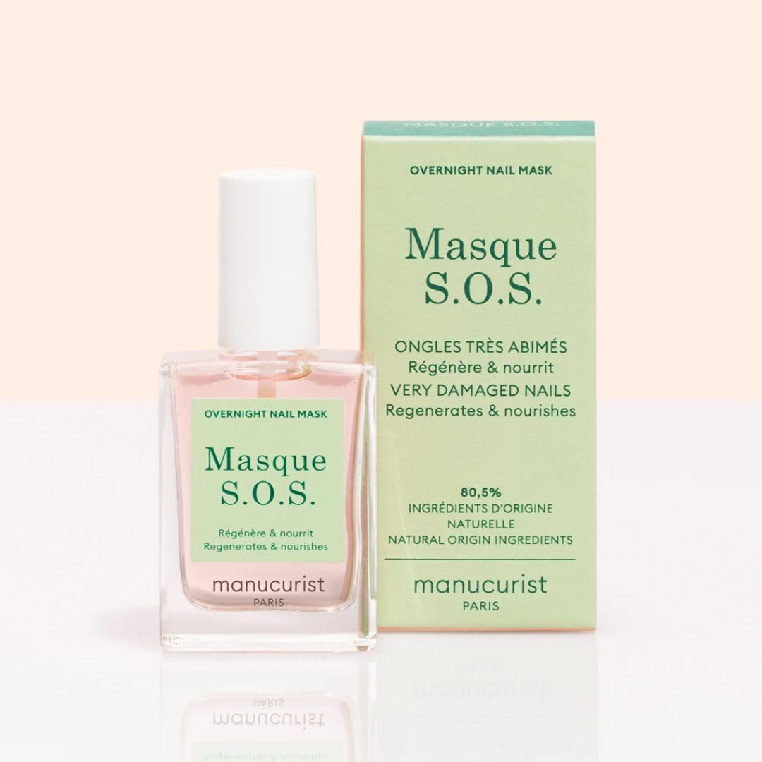 Manucurist SOS Nail Mask wash-off next morning after use.