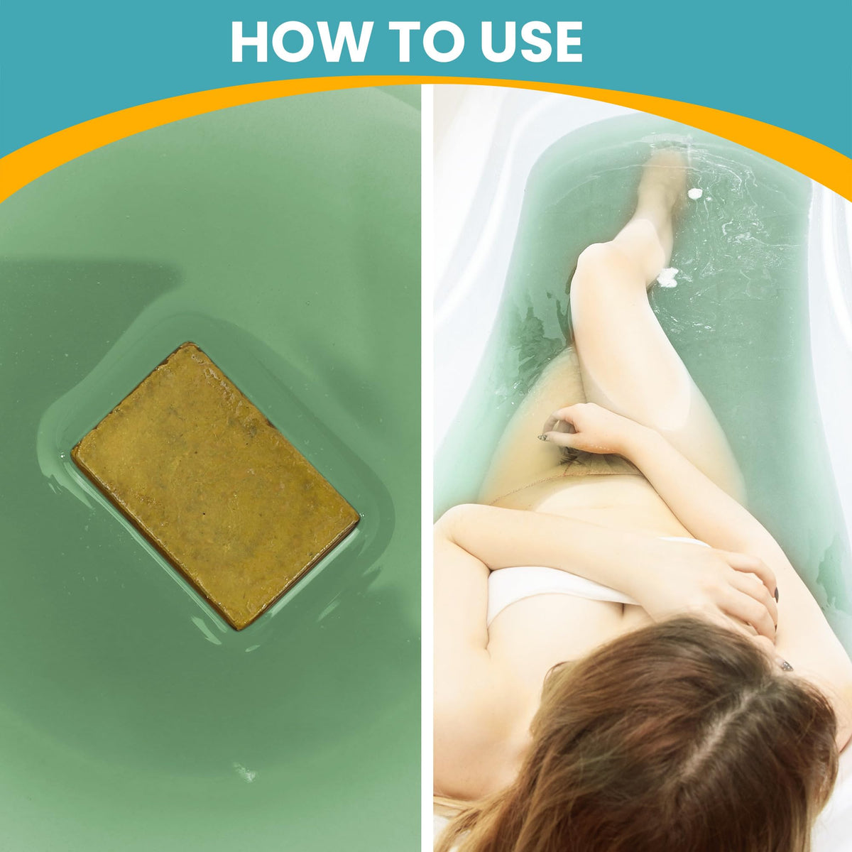 ManuFeiFei sulfur bath tablet close-up shows natural color and mineral scent.
