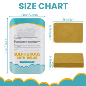 ManuFeiFei sulfur bath tablet packaging and branding for easy use.