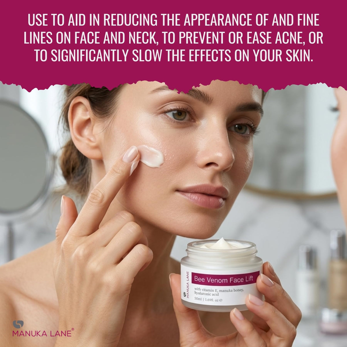 Manuka Lane Shea Butter pot highlights deep moisturization for comfortable, resilient skin.