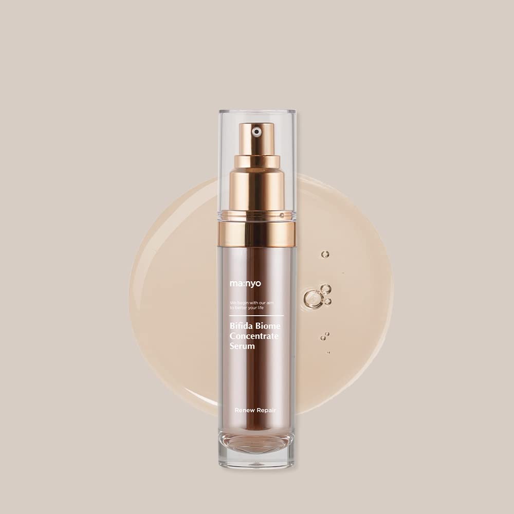 Manyo Bifida Biome Serum on a skin-care shelf suggesting gentle daily care